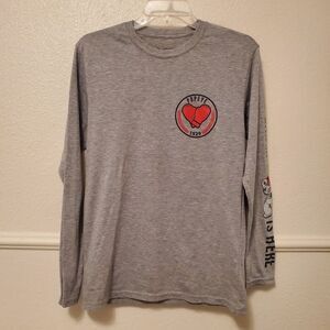 Popeye Heavyweight Champion Long Sleeve T-Shirt Men's Small Gray Graphic Tee